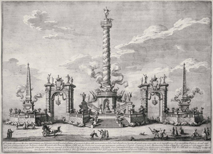 Giuseppe Vasi, The Carl' Amilia Villa in Caserta\., 1800s, Etching