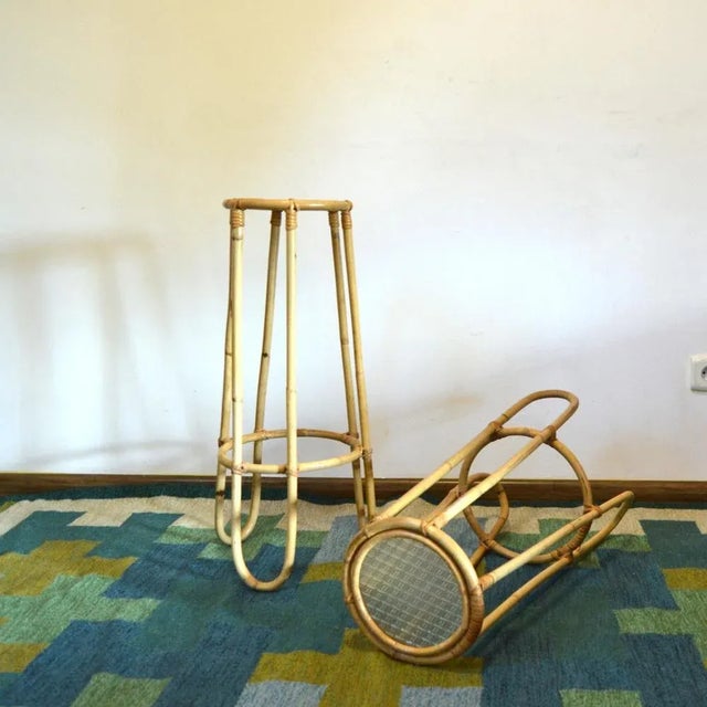 Bamboo Flower Stands, 1970s, Set of 4 For Sale - Image 6 of 10