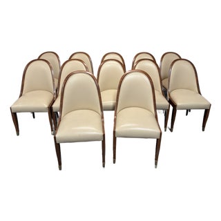 Dining Chairs Set of 12 Attributed to Cygal For Sale