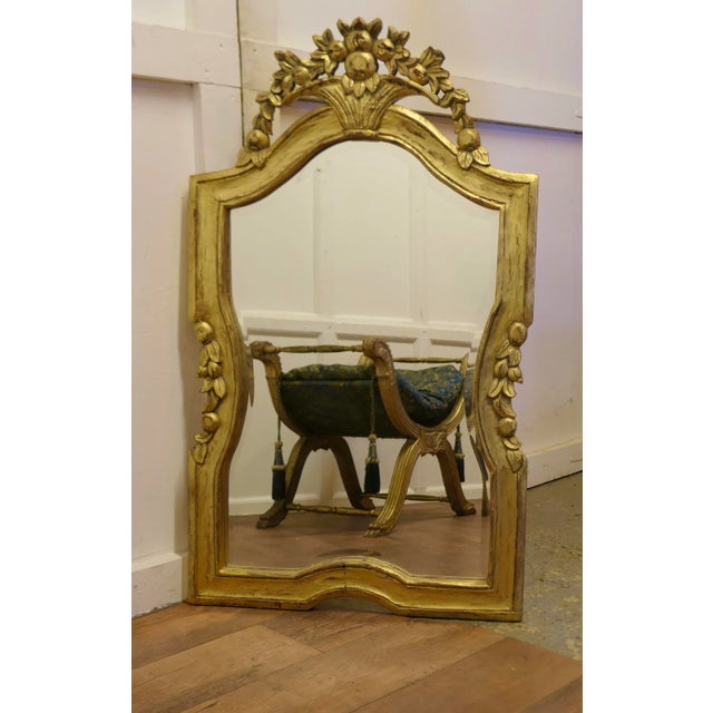 Dramatic Gilt-Wood French Wall Mirror For Sale - Image 5 of 7