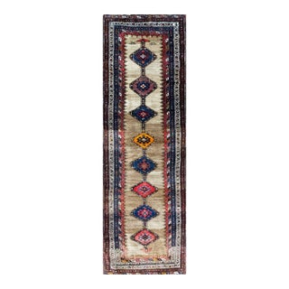 Antique Kurdish Runner, 3'2" × 10'11" For Sale