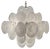 Vintage Italian Murano Chandelier with 36 White Disks, 1990s For Sale
