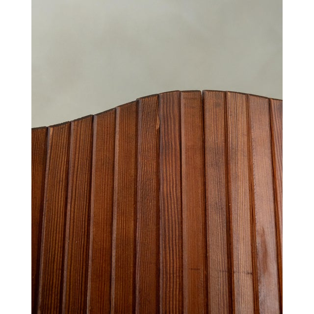 Brown Art Deco Pine Room Divider by Jomain Baumann for Baumann, France, 1930s For Sale - Image 8 of 18