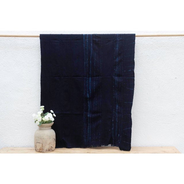 Dark Indigo Mud Cloth For Sale In Los Angeles - Image 6 of 6