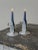 Vintage Handmade Hammered Aluminum Leaf Motif Candleholders, a Pair, Circa 1940s For Sale - Image 4 of 12