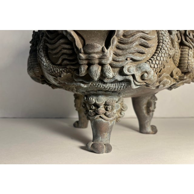 Antique Chinese Bronze Censer Incense Burner With Xuande Mark Heavy 13lb / 6kg For Sale - Image 4 of 15