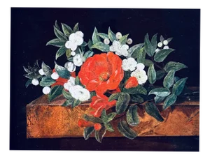 I. L. Jensen, Flowers, Oil on Canvas