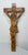 Big Vintage Hand Carved Wood Folk Art Religious Jesus Crucified Cross Sculpture For Sale - Image 4 of 15