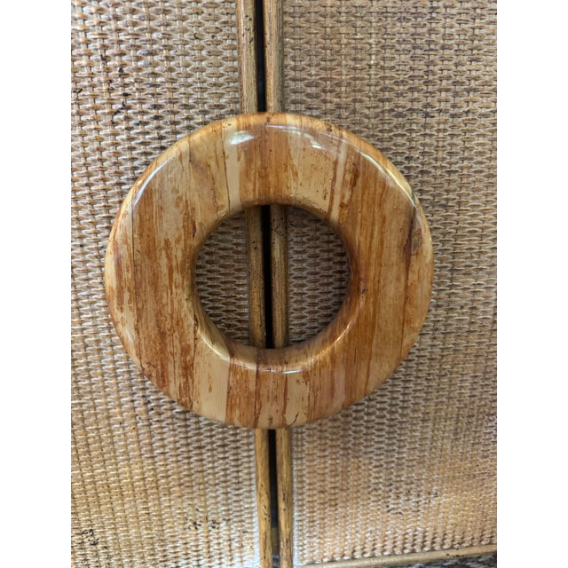 Faux Bamboo and Seagrass Cabinet For Sale - Image 4 of 8