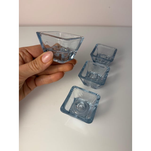 Glass Skjold Candlestick Series by Per Lütken for Holmegaard, Set of 4 For Sale - Image 6 of 11