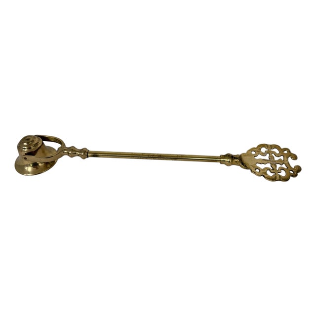 Vintage Brass Candle Snuffer For Sale