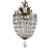 French Silver Leaf Crystal Prism 'Bettina" Pendant by Currey & Company For Sale