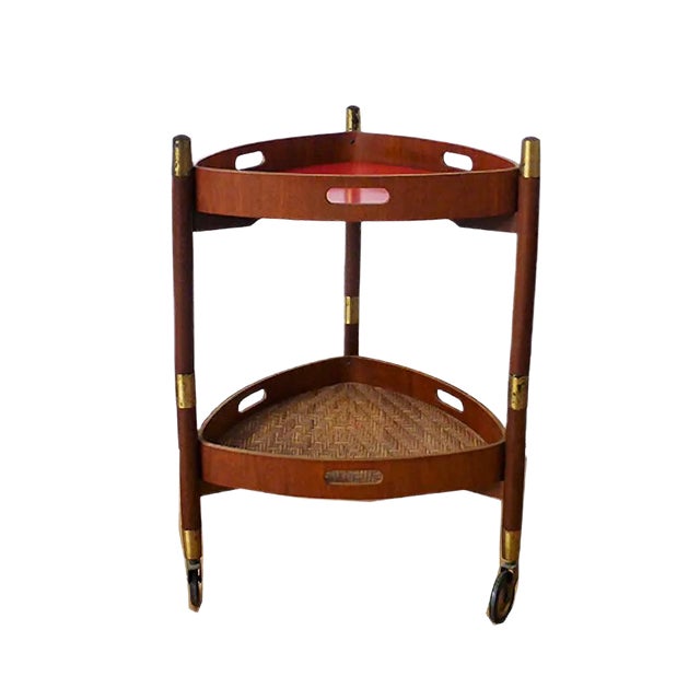 Serving Trolley in Teak, Italy, 1950s For Sale
