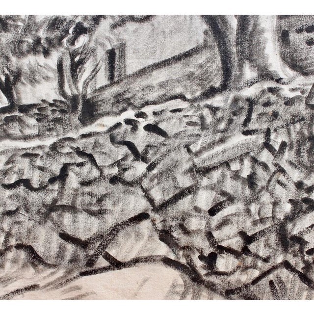 Pierre Dionisi, The Olive Tree Behind the Stone Wall, 1930s, Ink on Paper, Framed For Sale - Image 14 of 18