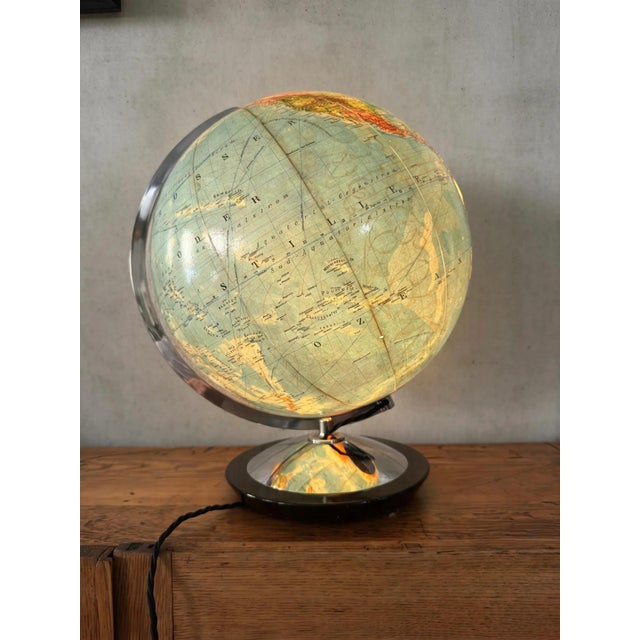 Glass Vintage Duo Glass Globe Lamp from DBG, Germany, 1960s For Sale - Image 7 of 11