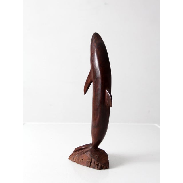 Mid-Century Ironwood Dolphin Sculpture For Sale - Image 11 of 11