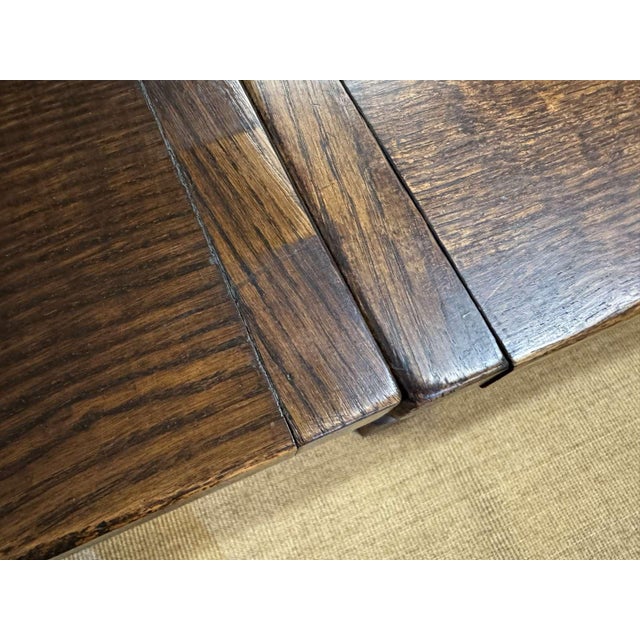 Late 19th Century English Monastery Table with Extensions in Elm and Oak For Sale - Image 10 of 18