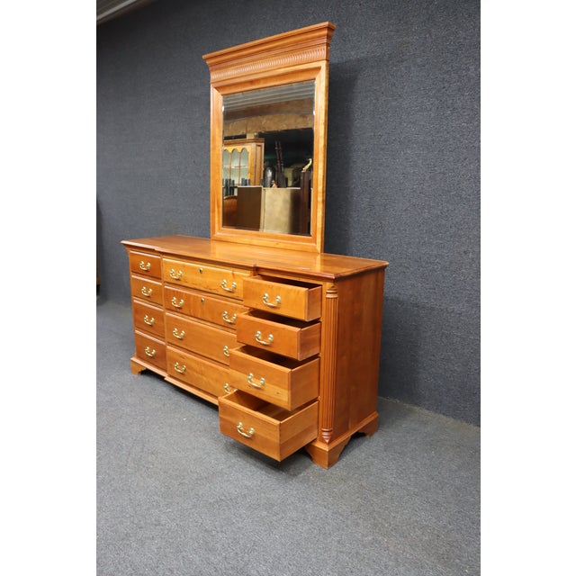 Harden Classic Cherry Dresser With Mirror, Solid Cherry, 12 Drawer For Sale - Image 16 of 18