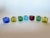 1950s Small Cube Shaped Japanese Glass Fishing Floats, Set of 7 For Sale - Image 4 of 8