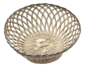 Cut-Out Basket-Shaped Silver Wire Catchall