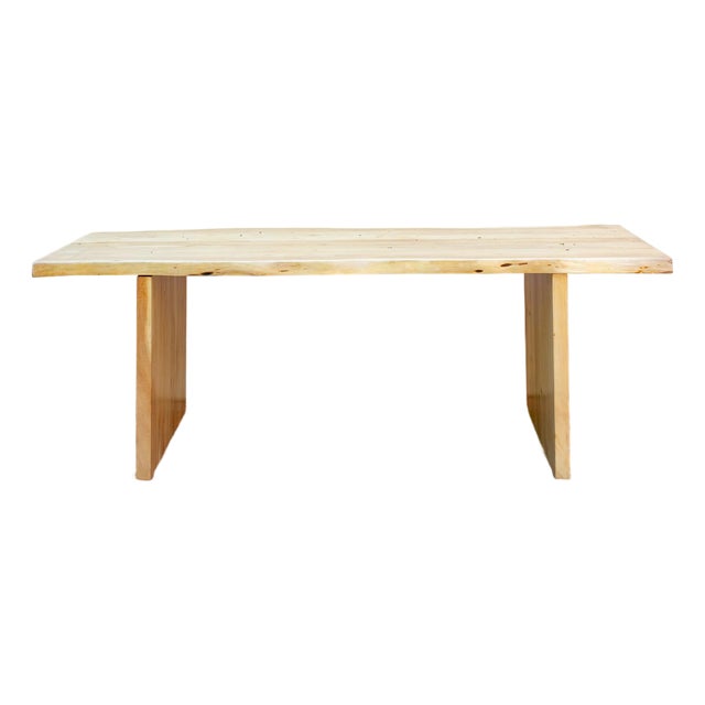 84" Long Driftwood Monolith Live Edge Dining Table For Sale