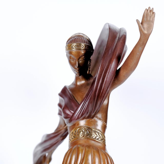 Metal 1984 Erté (Erte) "Flames of Love" Lovely Limited Edition 68/350 Bronze Sculpture For Sale - Image 7 of 15