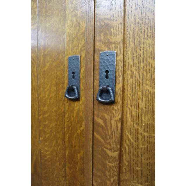 Stickley Stickley Mission Oak Entertainment Center / Cabinet, Arts & Crafts Style For Sale - Image 4 of 18