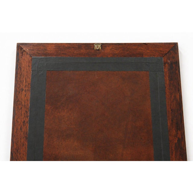 Geometric Brown Wood Marquetry Mirror by Pio Zanotti, Italy, 20th Century For Sale - Image 12 of 14