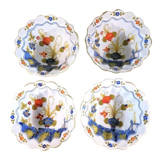 Vintage Amm Faenza Garofano Cereal Bowls - Set of 8 - Hand-Painted Italian Majolica For Sale