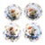 Vintage Amm Faenza Garofano Cereal Bowls - Set of 8 - Hand-Painted Italian Majolica For Sale