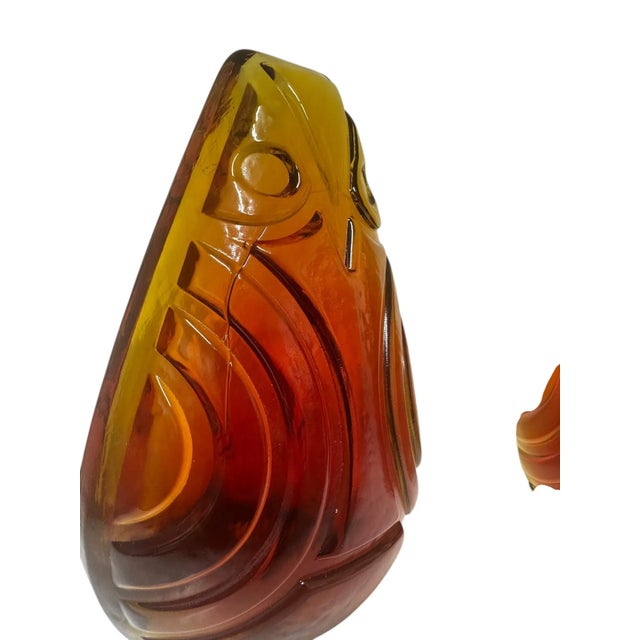 Glass Don Pendleton for Blenko Tangerine Glass Bookends For Sale - Image 7 of 7