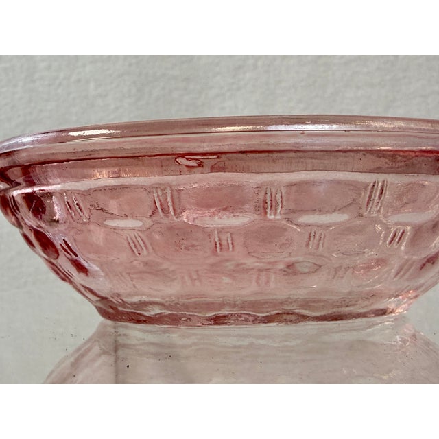 Nesting Bunny Pink Cranberry Candy Dish Trinket Box W/ Lid Easter Spring For Sale - Image 4 of 9