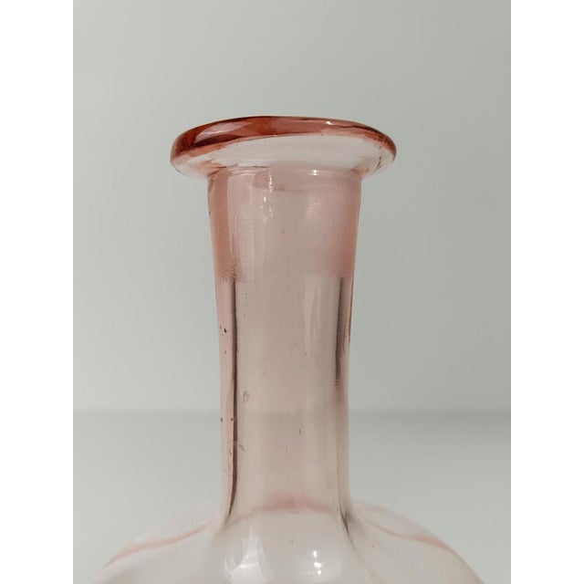 Italian Peach Pink Decanters / Bottles in Handblown Glass, 1930s, Set of 2 For Sale - Image 18 of 18