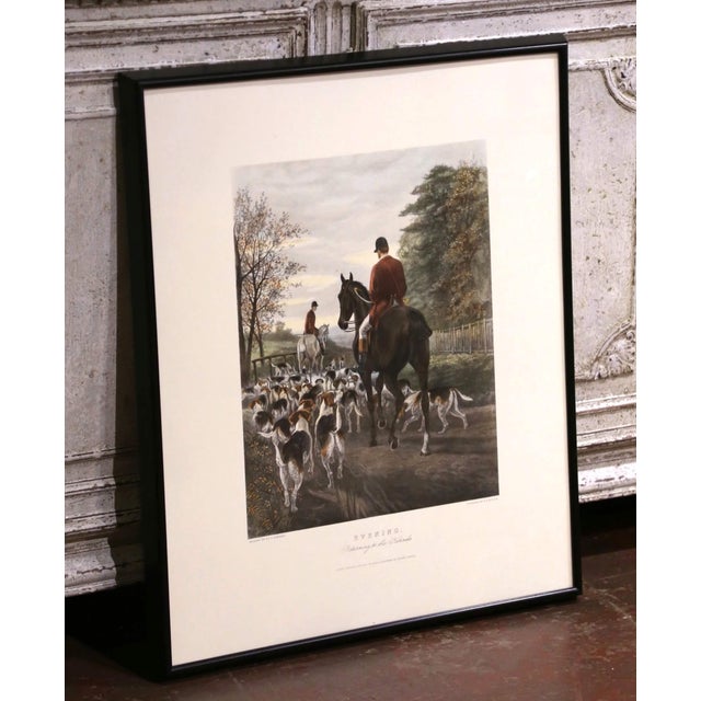 19th Century English Fox Hunting Color Engraving “Evening” by e.a.s. Douglas For Sale In Dallas - Image 6 of 15