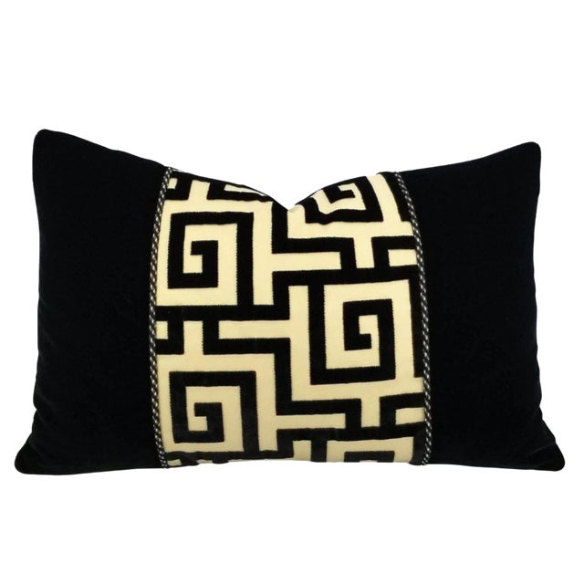 Clarence House Labyrinth Black Mohair Lumbar Pillow Chairish