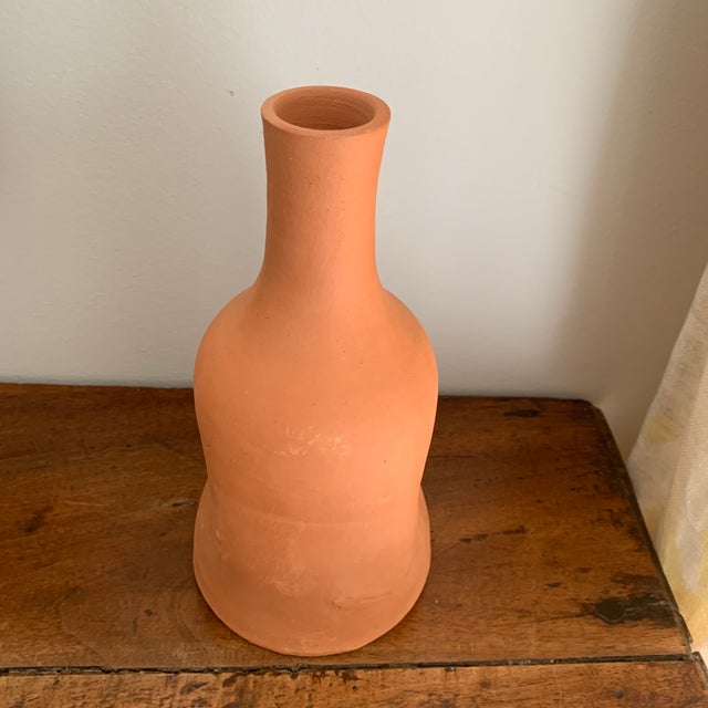 Contemporary Modern Terracotta Form Vase For Sale - Image 3 of 8