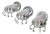 Polished Aluminum Shape of Lion Paws Towel Holders, 1980s, Set of 3 For Sale