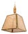 Mid-Century Italian Pendant in Gilt Metal, Straw and Giass, 1970s For Sale