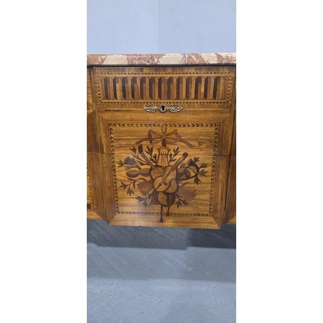 French Inlaid Commode Chest of Drawers, 1920 For Sale - Image 10 of 17