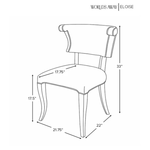 Matthew Izzo Home Eloise Light Blue Performance Linen and Matte White Lacquer Round Back Dining Chair For Sale - Image 9 of 9