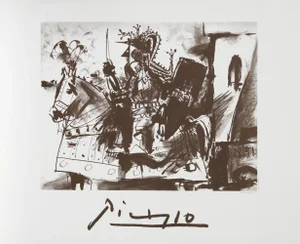 1980s "Cavalier en Armure" Lithograph After Pablo Picasso