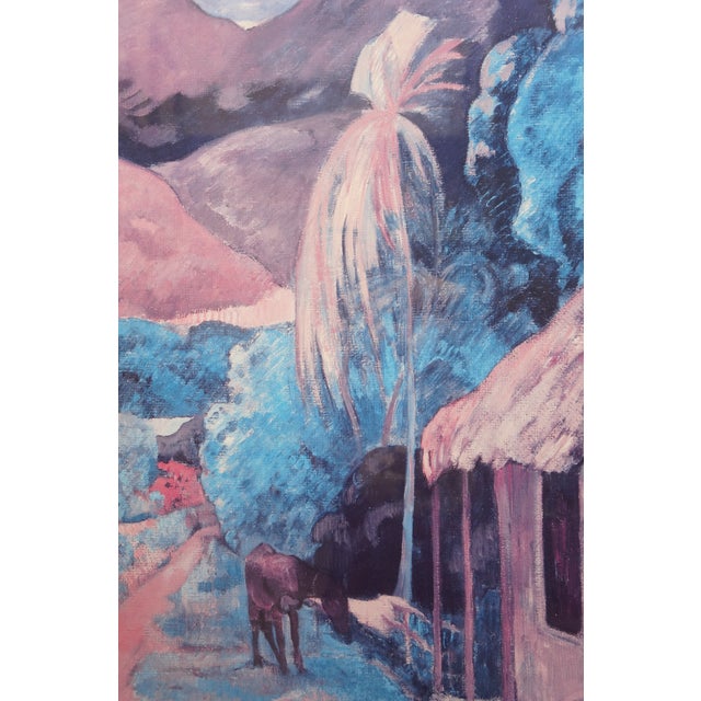 Vintage French Post Impressionist Road in Tahiti Print After Paul Gauguin 37" For Sale - Image 9 of 11