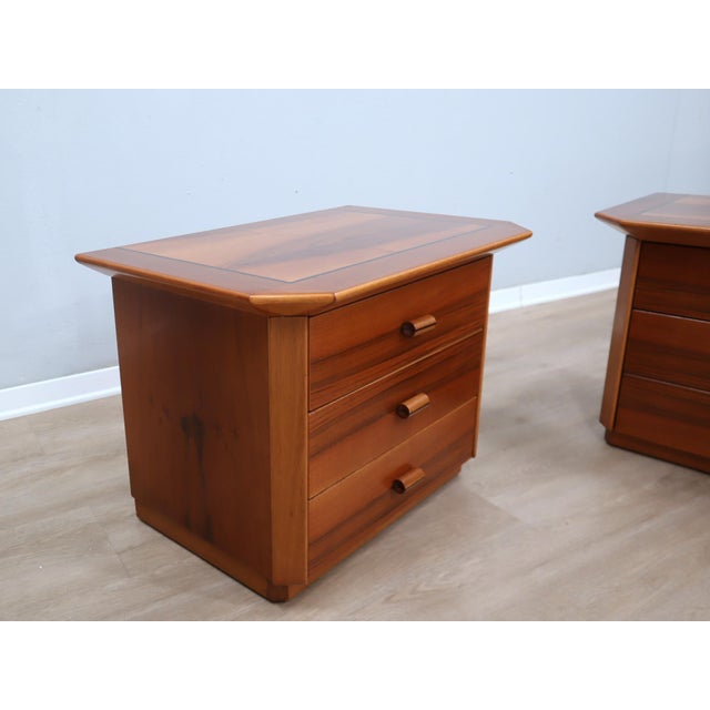 Walnut Bedside Tables, 1970s, Set of 2 For Sale - Image 4 of 13