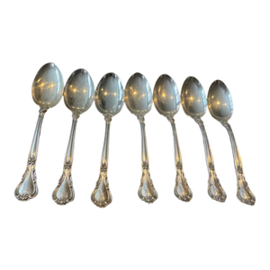 Antique Gorham "Chantilly" Sterling Silver Teaspoons. Monogram "N". 5 7/8" Long. 7 Available.