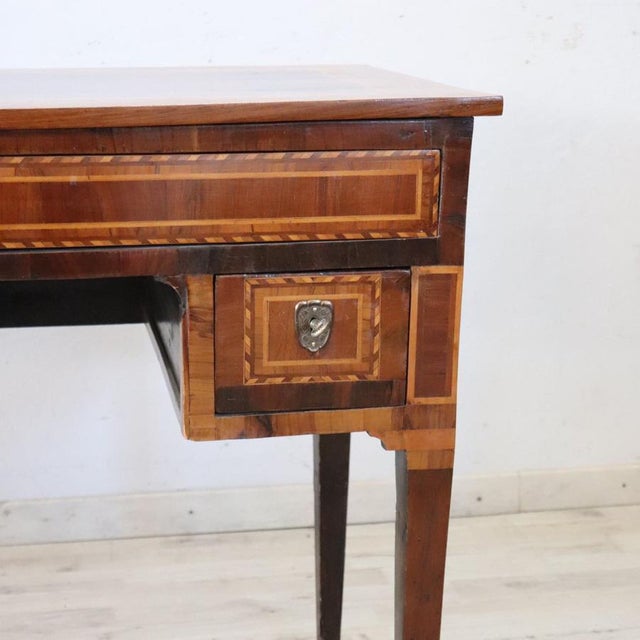 Antique Inlay Walnut Writing Desk, 1800s For Sale - Image 11 of 18