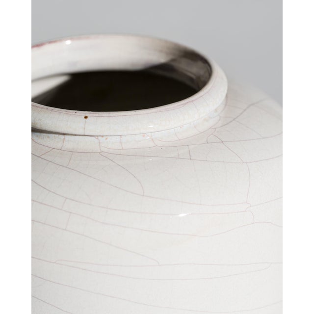 Crackle Glazed Ceramic Vase by Richard Bampi for Richard Bampi Werkstatt, 1940s-1950s For Sale - Image 6 of 9