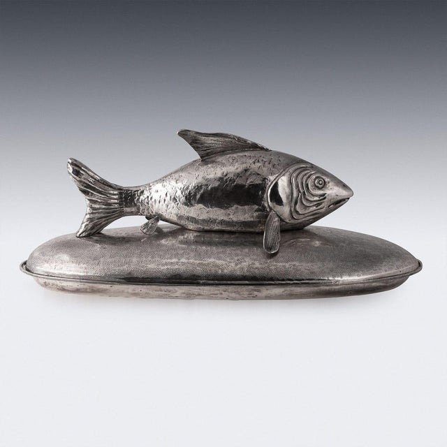 1970s Vintage Italian Silver Plated Serving Platter by Franco Lapini, 1970 For Sale - Image 5 of 16