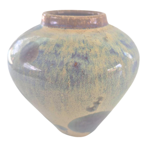 Vintage Pottery Vase Signed Bill Buckingham Small Crystal Glaze Crystaline Art