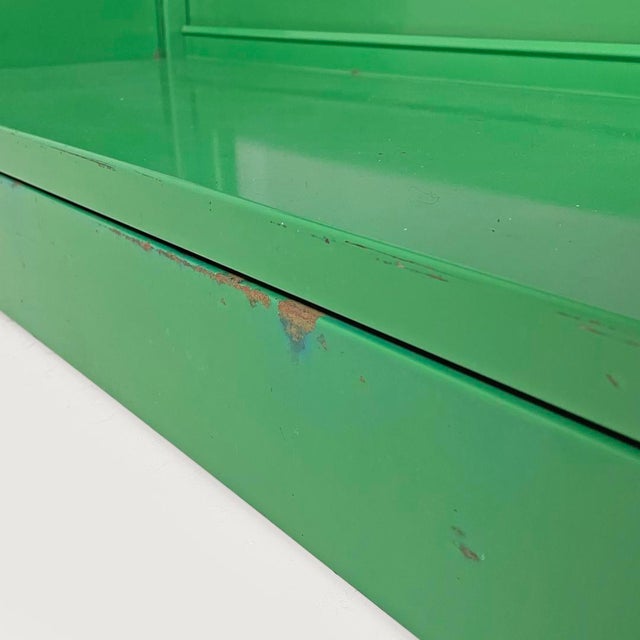 Italian Modern Green Metal Bookcase, 1970s, Set of 4 For Sale - Image 18 of 18