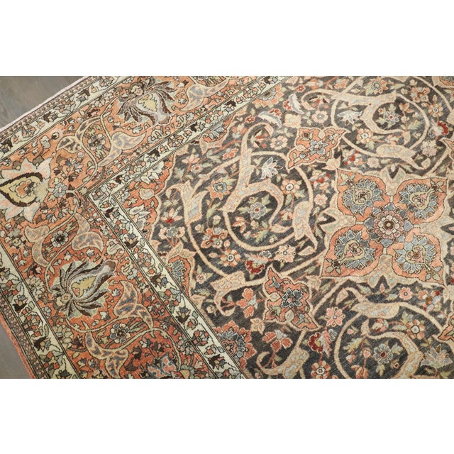 Antique Zabihi Collection Persian Large Brown Joshegan Rug For Sale - Image 9 of 12